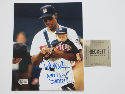 PAT PATRICK MAHOMES SR. TWINS SIGNED 8x10 PHOTO w/WHO'SYOURDADDY Chiefs BAS