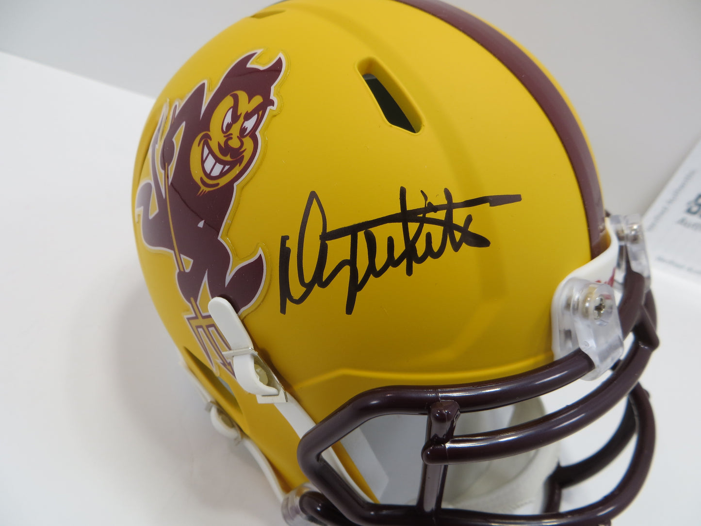 DANNY WHITE SIGNED ASU SUN DEVILS SIGNED MINI HELMET wGo Devils Cowboys BAS