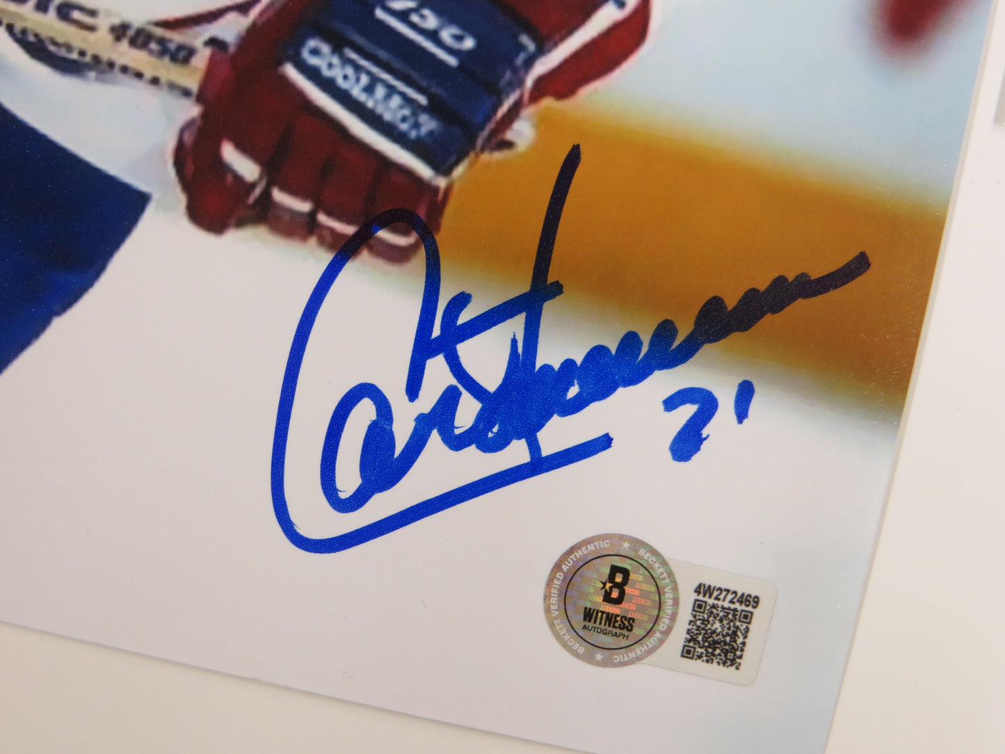 GUY CARBONNEAU MONTREAL CANADIENS SIGNED 8x10 PHOTO Dallas Stars BAS COA