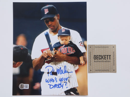 PAT PATRICK MAHOMES SR. TWINS SIGNED 8x10 PHOTO w/WHO'SYOURDADDY Chiefs BAS