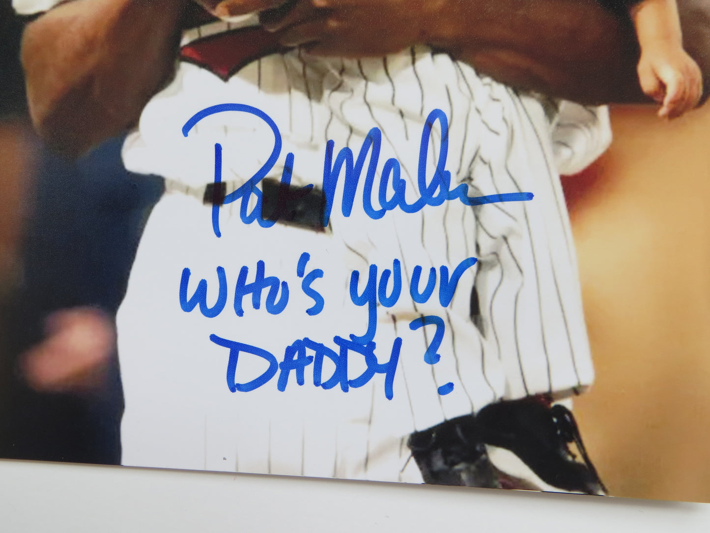 PAT PATRICK MAHOMES SR. TWINS SIGNED 8x10 PHOTO w/WHO'SYOURDADDY Chiefs BAS