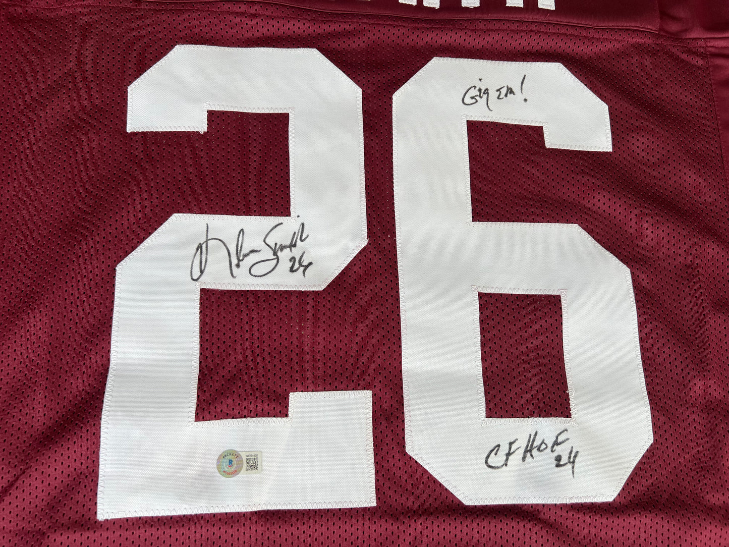 KEVIN SMITH TEXAS A&M AGGIES SIGNED JERSEY w/INSCs Dallas Cowboys 3XL BAS COA