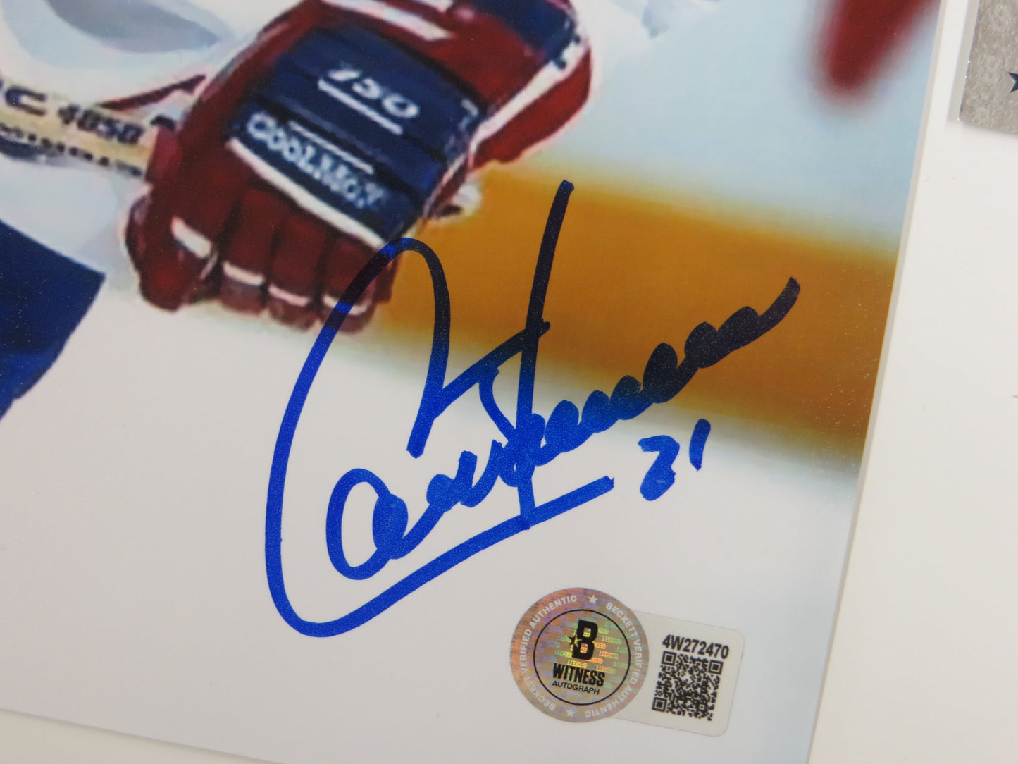 GUY CARBONNEAU MONTREAL CANADIENS SIGNED 8x10 PHOTO Dallas Stars BAS COA