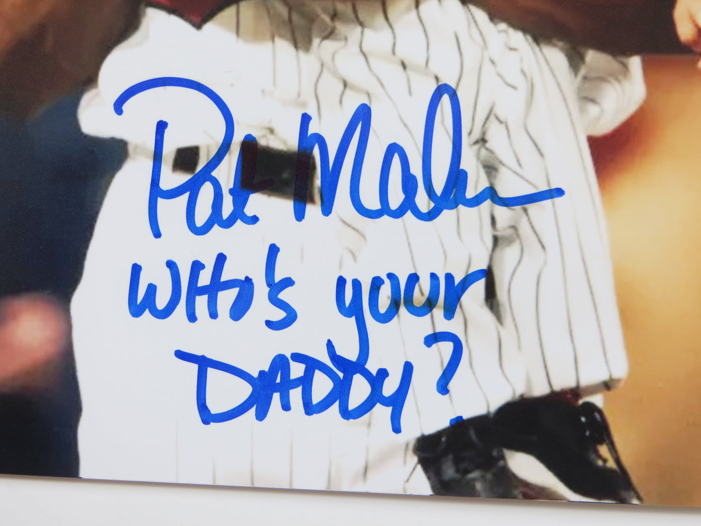 PAT PATRICK MAHOMES SR. TWINS SIGNED 8x10 PHOTO w/WHO'SYOURDADDY Chiefs BAS