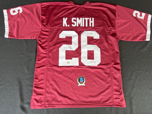 KEVIN SMITH TEXAS A&M AGGIES SIGNED JERSEY w/INSCs Dallas Cowboys 3XL BAS COA