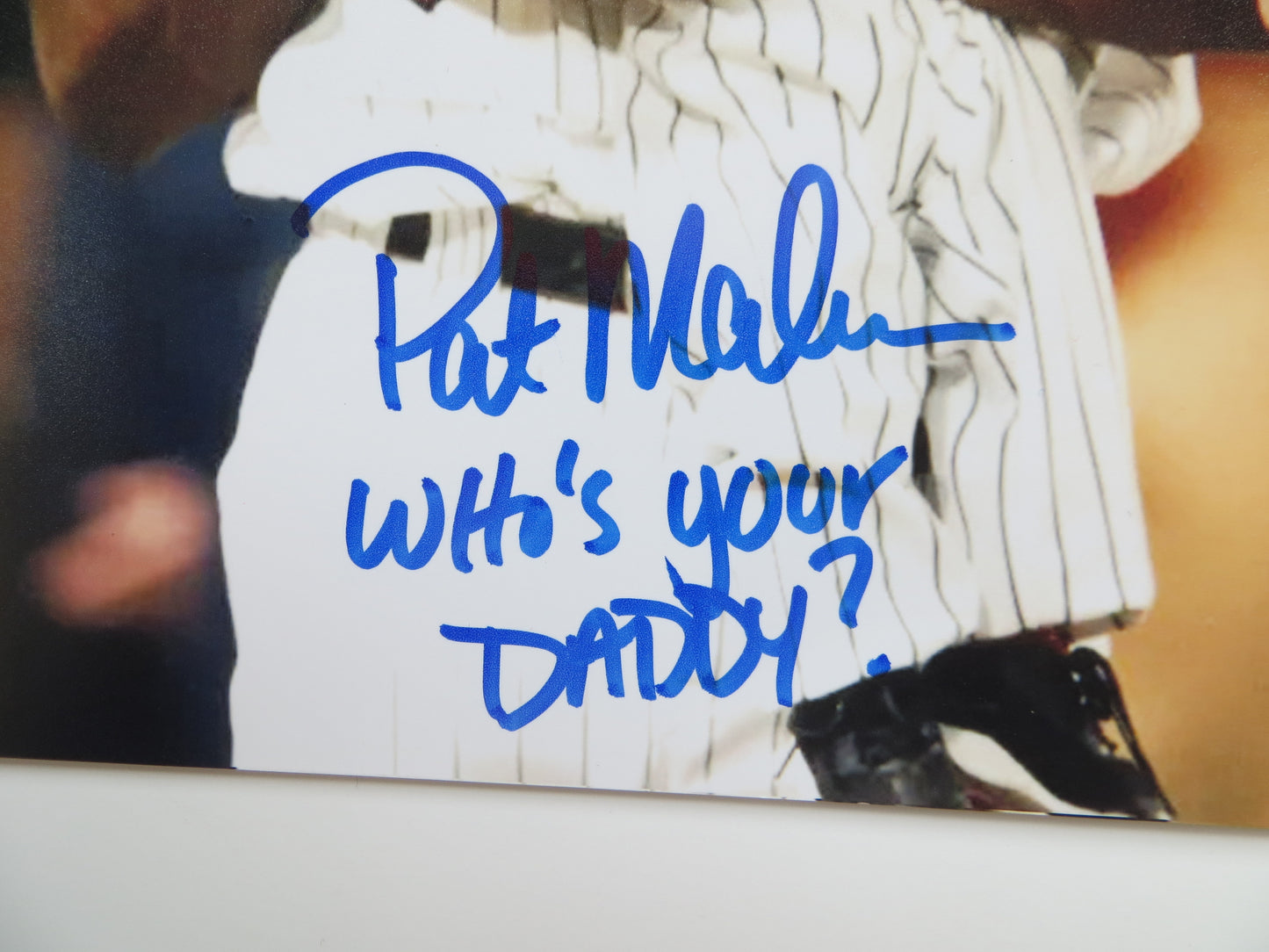 PAT PATRICK MAHOMES SR. TWINS SIGNED 8x10 PHOTO w/WHO'SYOURDADDY Chiefs BAS