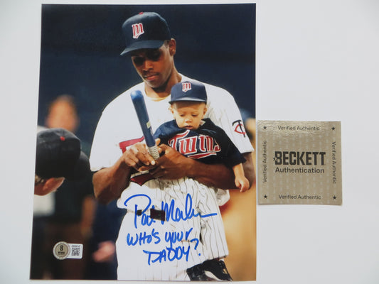 PAT PATRICK MAHOMES SR. TWINS SIGNED 8x10 PHOTO w/WHO'SYOURDADDY Chiefs BAS