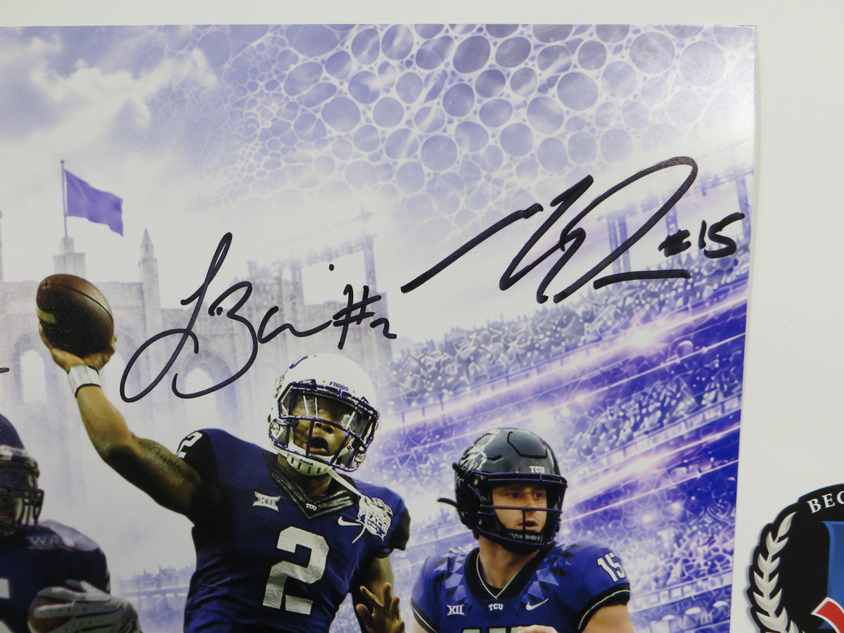 TCU HORNED FROGS LEGENDS LILLY TOMLINSON DUGGAN BROWN BOYKIN SIGNED 16x20 BAS