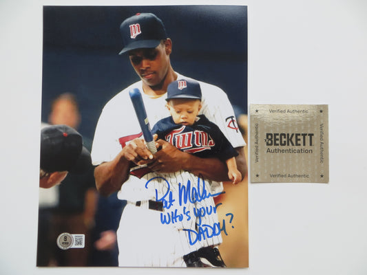 PAT PATRICK MAHOMES SR. TWINS SIGNED 8x10 PHOTO w/WHO'SYOURDADDY Chiefs BAS