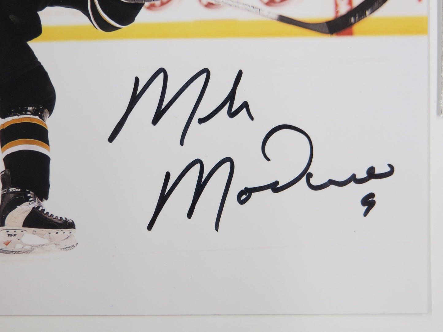 MIKE MODANO DALLAS STARS SIGNED Slap Shot 8x10 PHOTO North Stars BAS COA