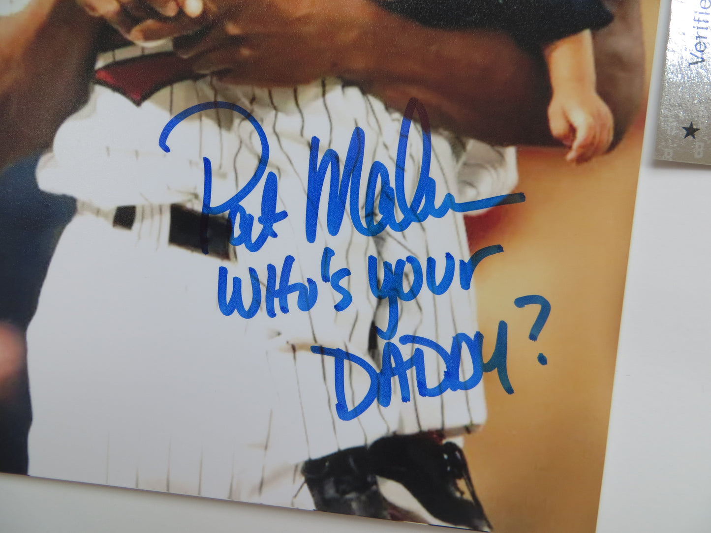 PAT PATRICK MAHOMES SR. TWINS SIGNED 8x10 PHOTO w/WHO'SYOURDADDY Chiefs BAS