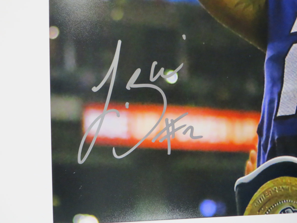 TREVONE BOYKIN TCU HORNED FROGS SIGNED 8x10 with the Trophy PHOTO BAS