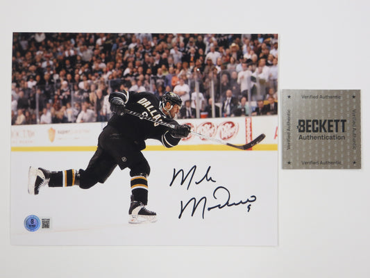 MIKE MODANO DALLAS STARS SIGNED Slap Shot 8x10 PHOTO North Stars BAS COA