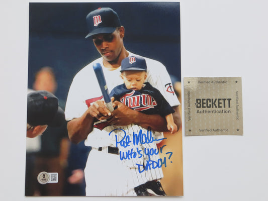 PAT PATRICK MAHOMES SR. TWINS SIGNED 8x10 PHOTO w/WHO'SYOURDADDY Chiefs BAS