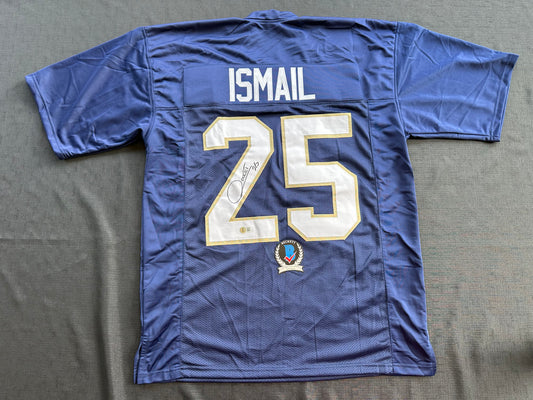 RAGHIB ROCKET ISMAIL NOTRE DAME SIGNED JERSEY Size XL COWBOYS BAS COA