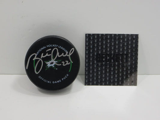 BRETT HULL DALLAS STARS SIGNED AUTHENTIC HOCKEY PUCK BAS COA