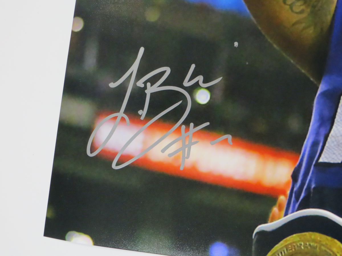 TREVONE BOYKIN TCU HORNED FROGS SIGNED 8x10 with the Trophy PHOTO BAS