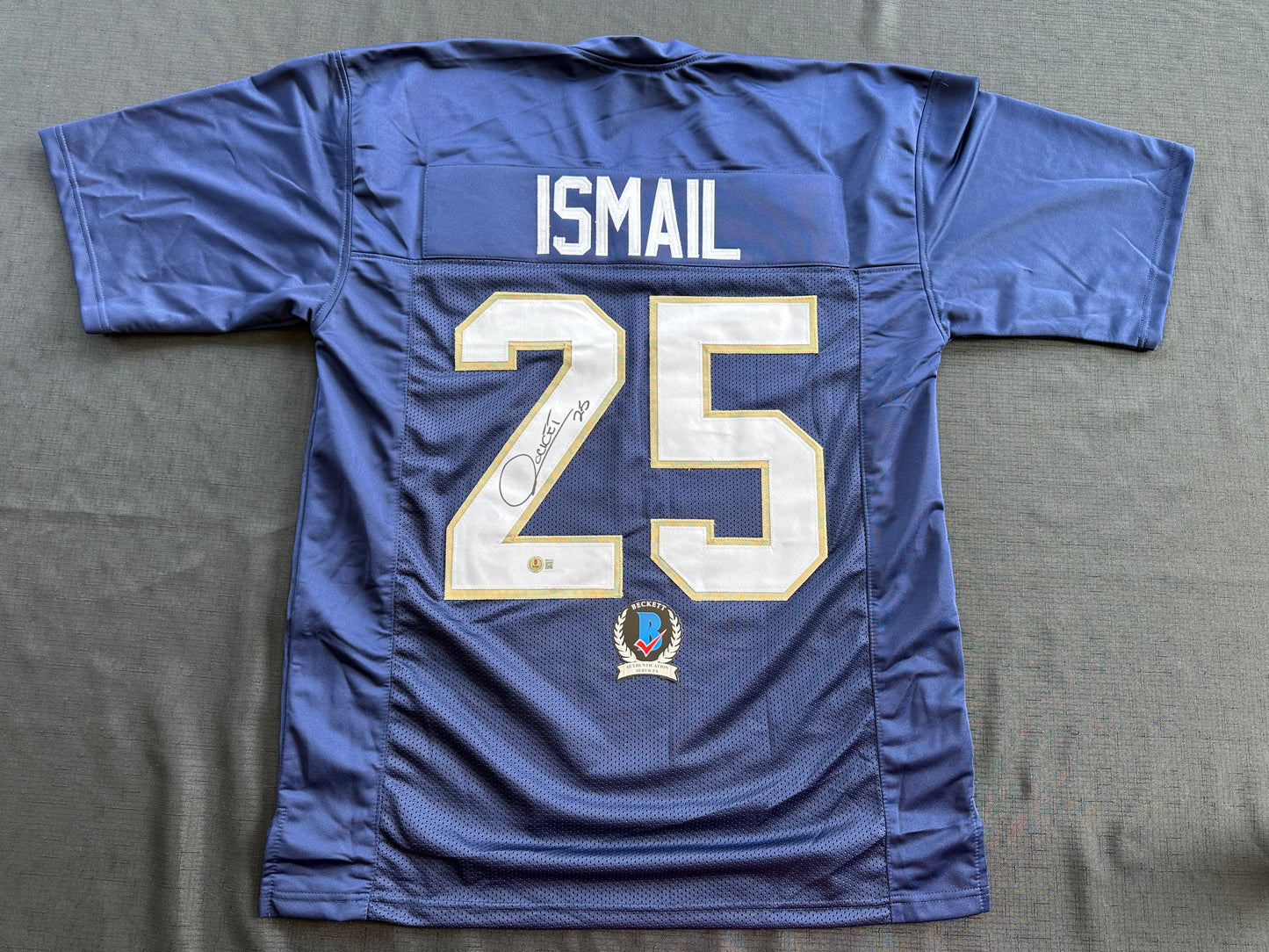 RAGHIB ROCKET ISMAIL NOTRE DAME SIGNED JERSEY Size XL COWBOYS BAS COA