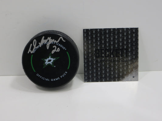 ED BELFOUR DALLAS STARS SIGNED AUTHENTIC HOCKEY PUCK BAS COA