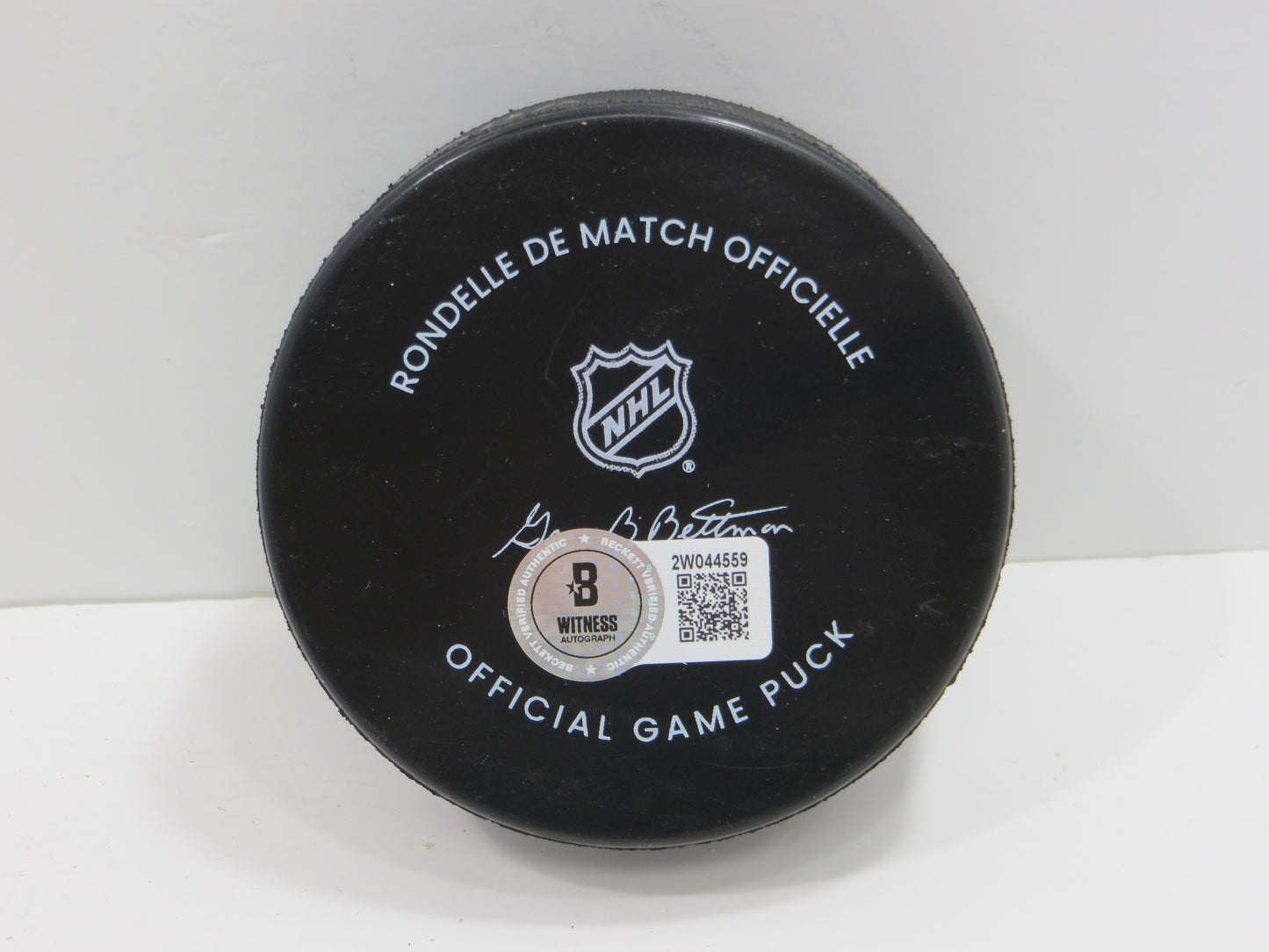 ED BELFOUR DALLAS STARS SIGNED AUTHENTIC HOCKEY PUCK BAS COA