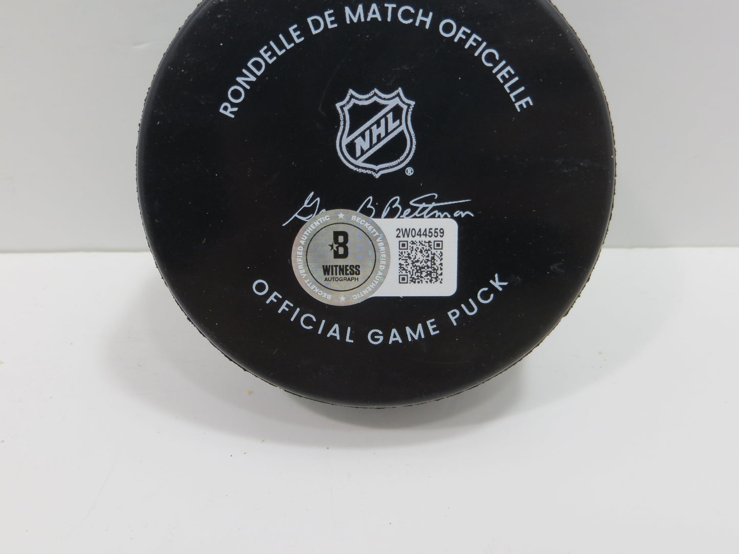 ED BELFOUR DALLAS STARS SIGNED AUTHENTIC HOCKEY PUCK BAS COA