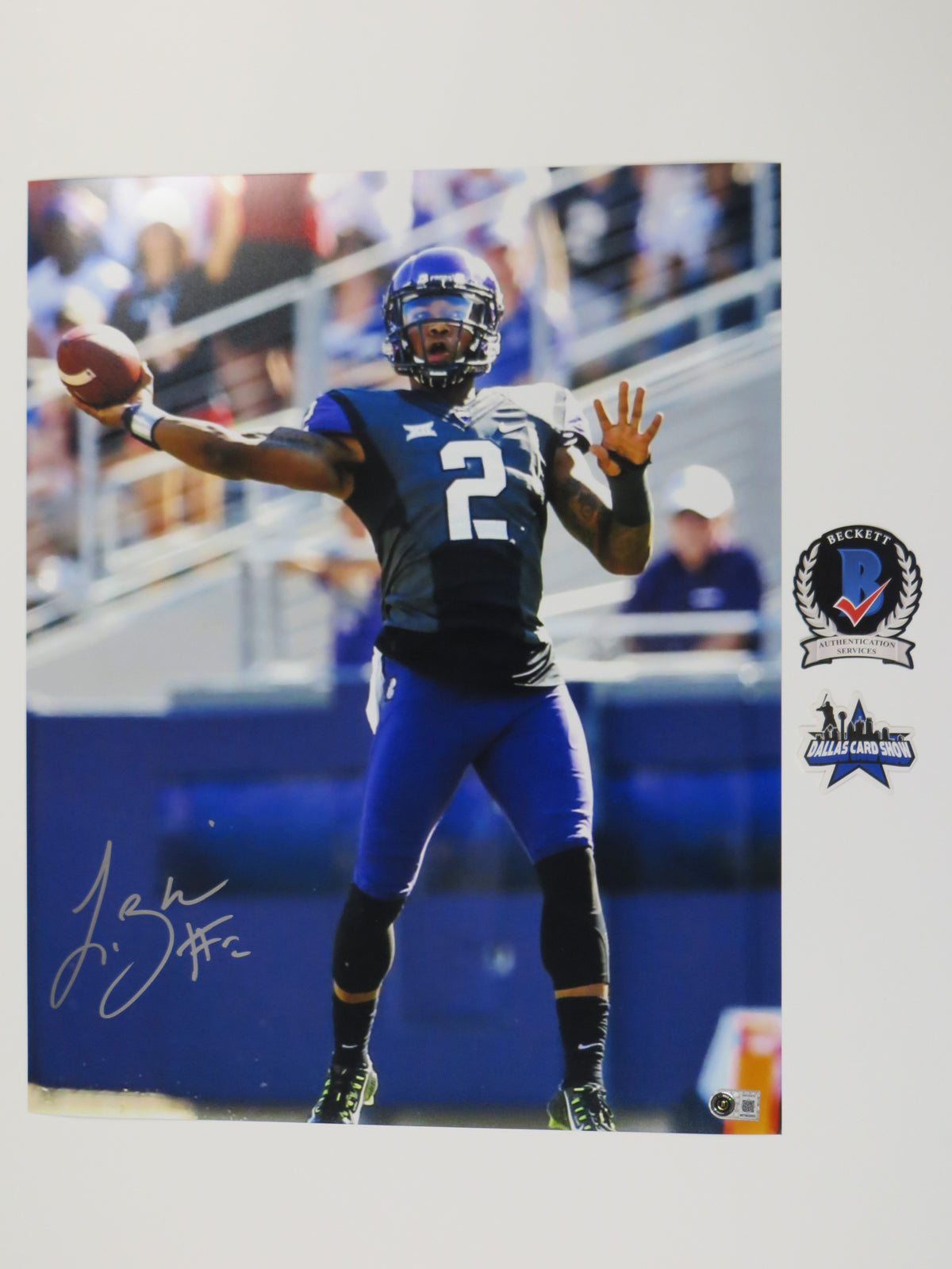 TREVONE BOYKIN TCU HORNED FROGS SIGNED In Pocket 16x20 PHOTO BAS