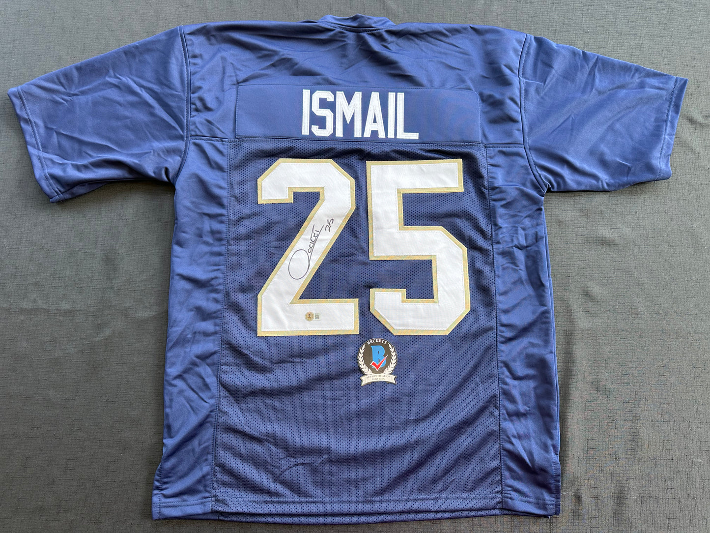 RAGHIB ROCKET ISMAIL NOTRE DAME SIGNED JERSEY Size XL COWBOYS BAS COA