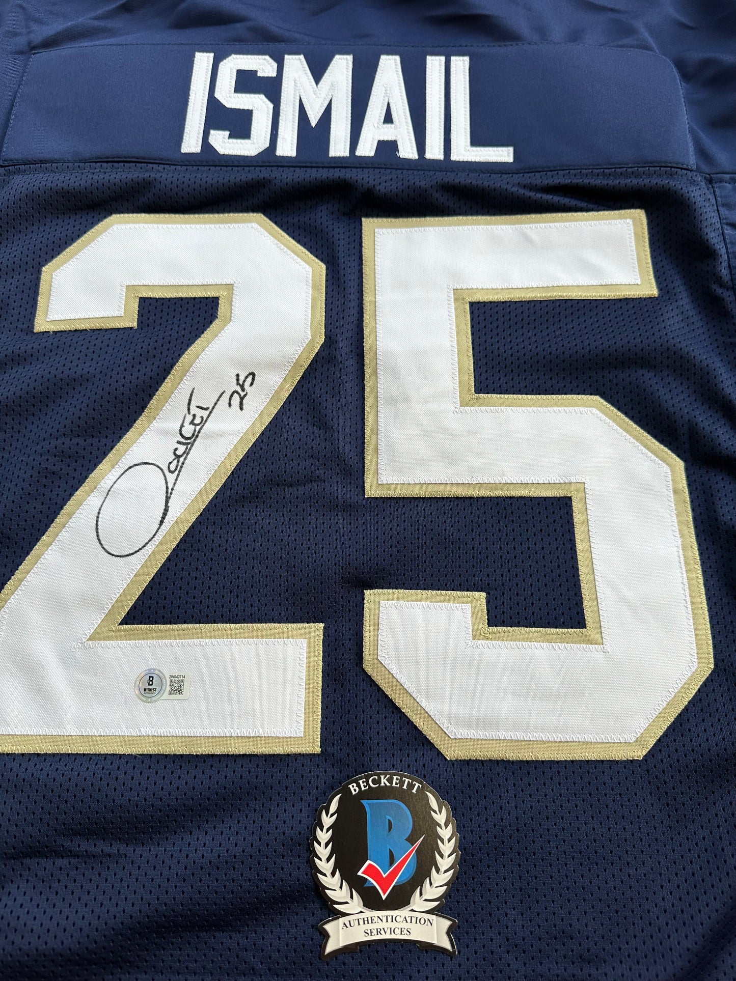 RAGHIB ROCKET ISMAIL NOTRE DAME SIGNED JERSEY Size XL COWBOYS BAS COA
