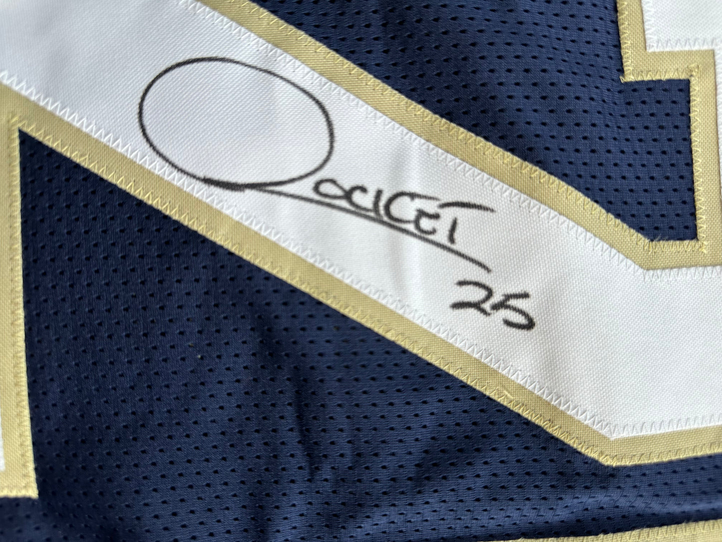 RAGHIB ROCKET ISMAIL NOTRE DAME SIGNED JERSEY Size XL COWBOYS BAS COA