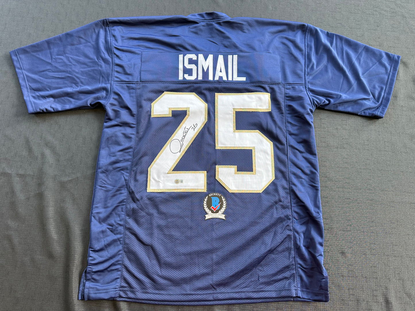 RAGHIB ROCKET ISMAIL NOTRE DAME SIGNED JERSEY Size XL COWBOYS BAS COA