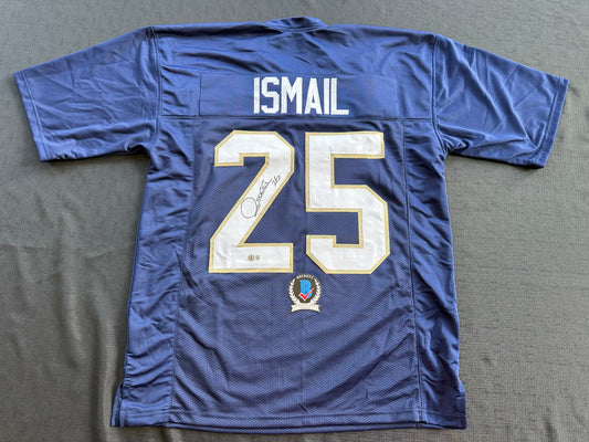 RAGHIB ROCKET ISMAIL NOTRE DAME SIGNED JERSEY Size XL COWBOYS BAS COA