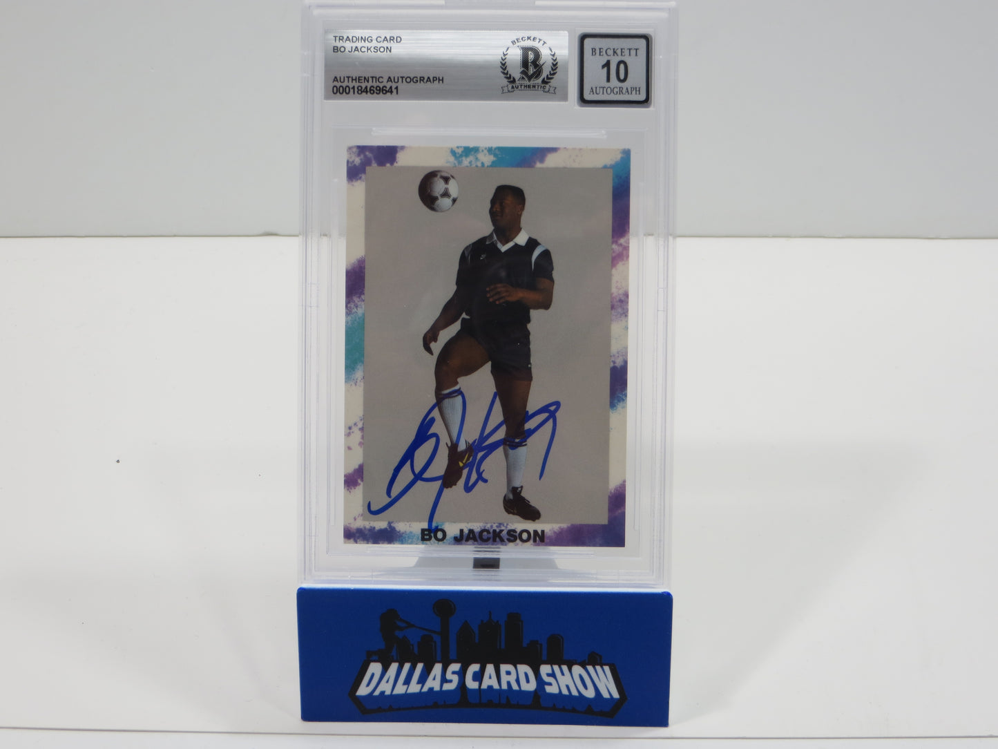 BO JACKSON SIGNED Bo Knows Soccer ROYALS RAIDERS BGS BAS SLAB AUTO 10