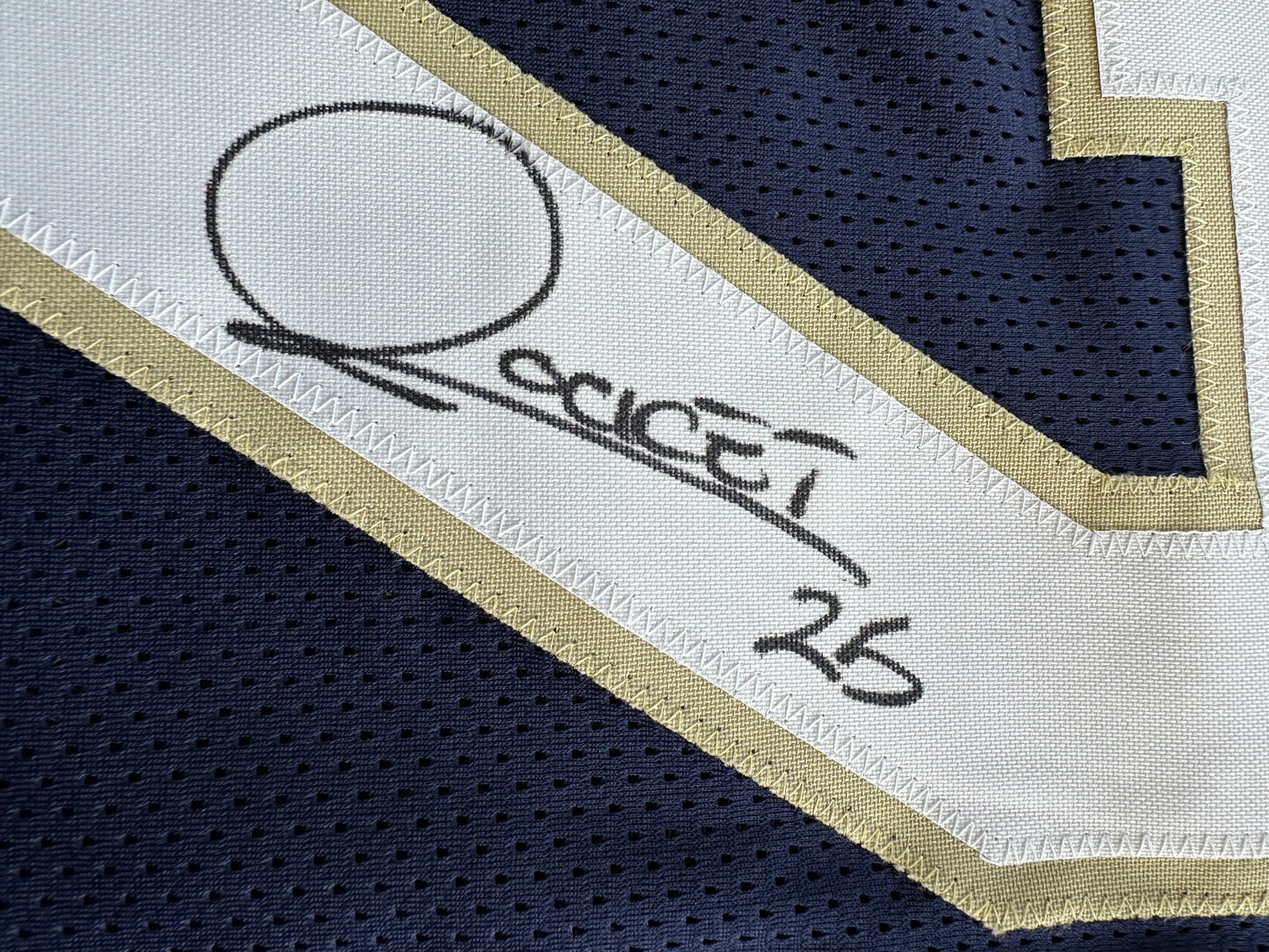 RAGHIB ROCKET ISMAIL NOTRE DAME SIGNED JERSEY Size XL COWBOYS BAS COA