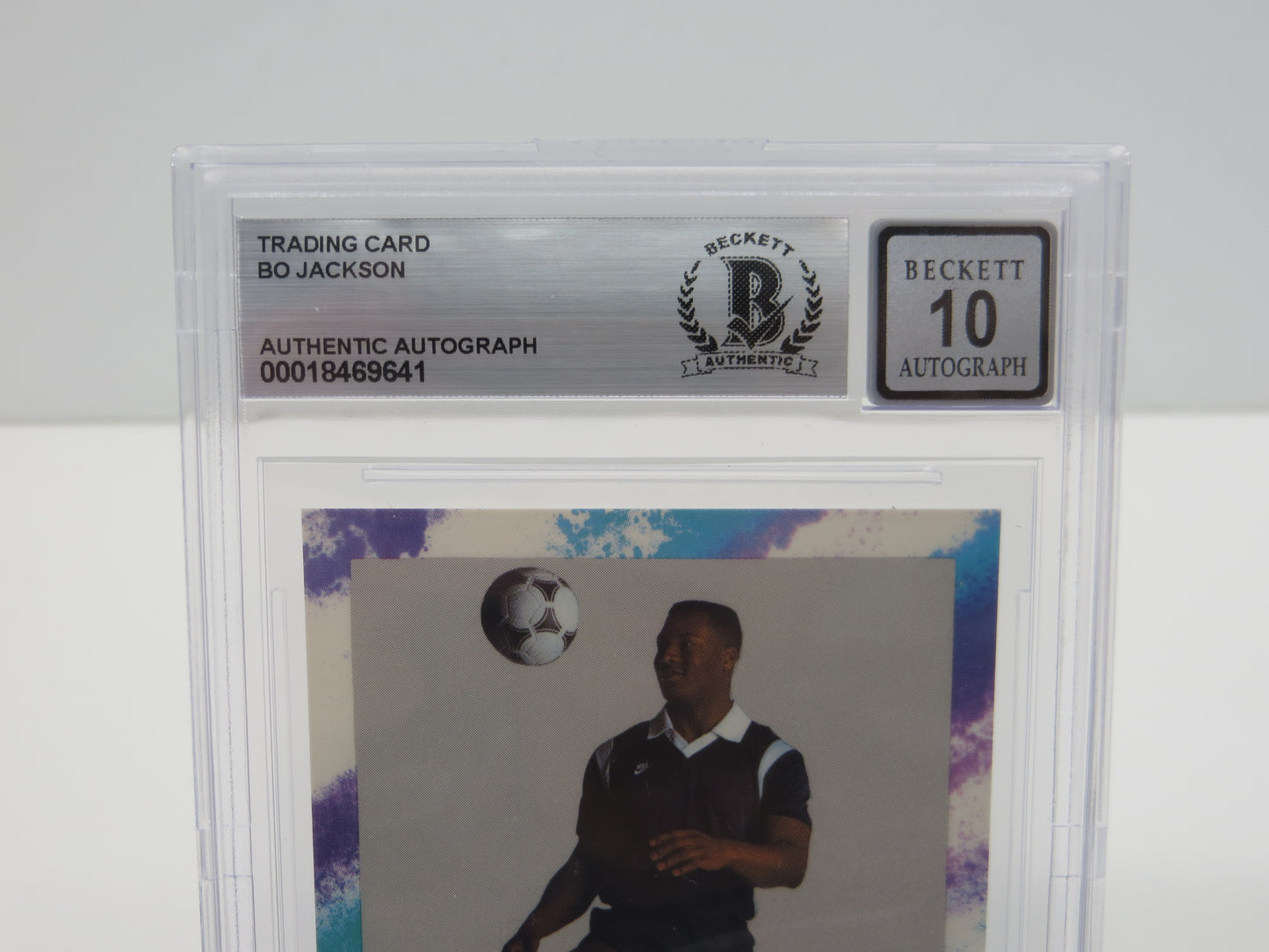 BO JACKSON SIGNED Bo Knows Soccer ROYALS RAIDERS BGS BAS SLAB AUTO 10