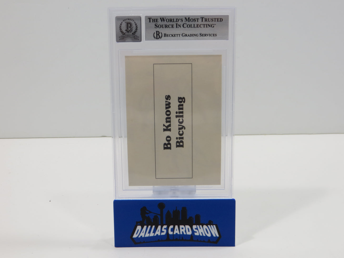 BO JACKSON SIGNED Bo Knows Bicycling ROYALS RAIDERS BGS BAS SLAB AUTO 10