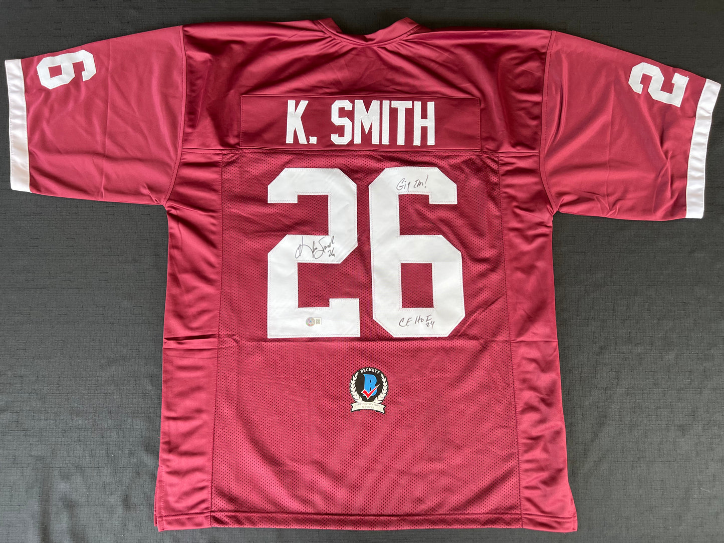 KEVIN SMITH TEXAS A&M AGGIES SIGNED JERSEY w/INSCs Dallas Cowboys 3XL BAS COA