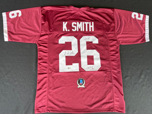 KEVIN SMITH TEXAS A&M AGGIES SIGNED JERSEY w/INSCs Dallas Cowboys 2XL BAS COA