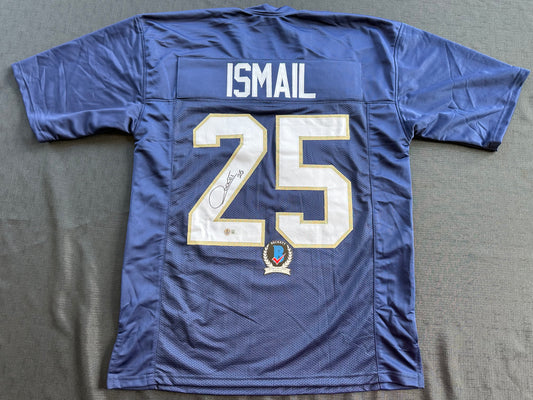 RAGHIB ROCKET ISMAIL NOTRE DAME SIGNED JERSEY Size XL COWBOYS BAS COA
