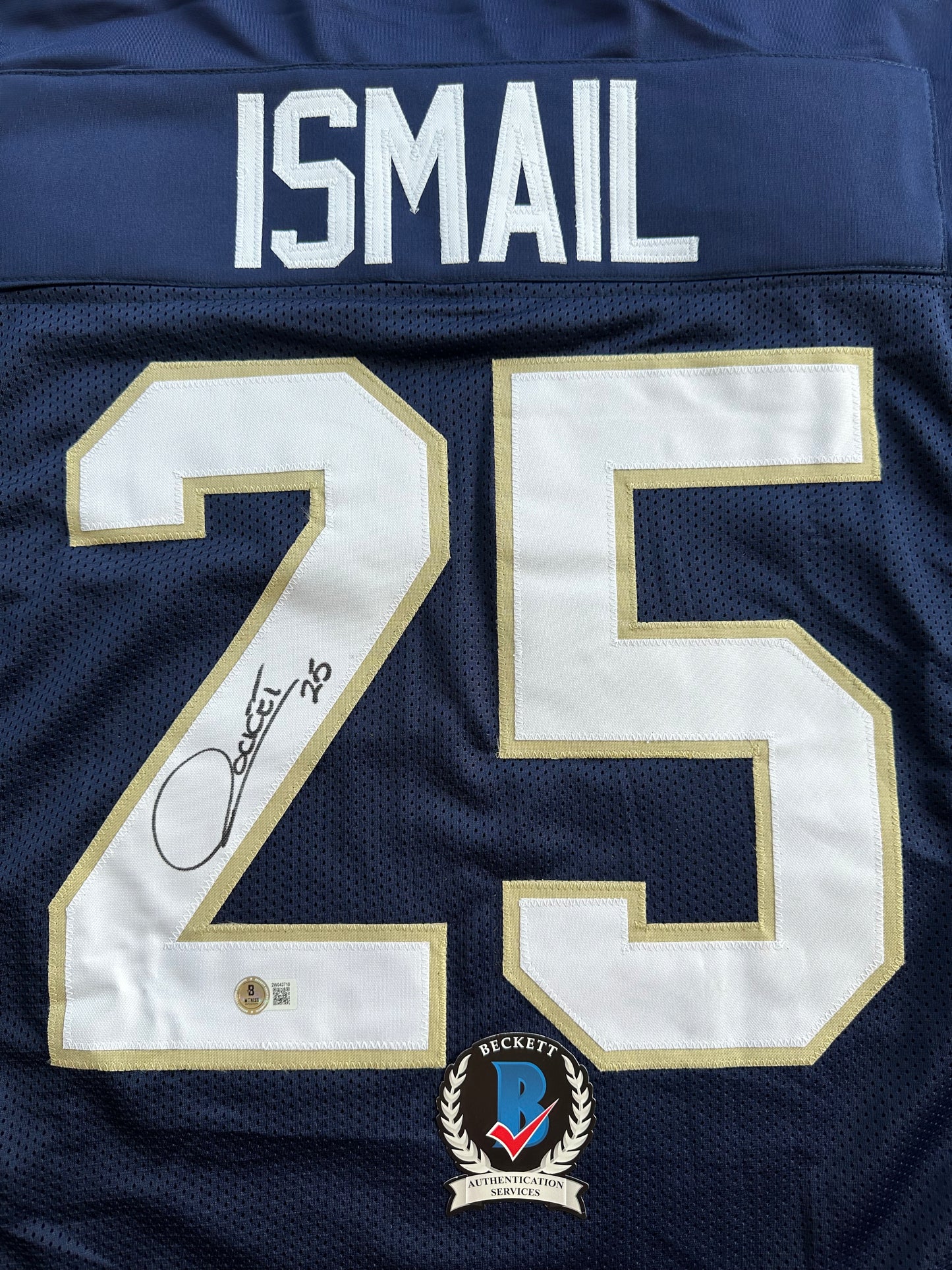 RAGHIB ROCKET ISMAIL NOTRE DAME SIGNED JERSEY Size XL COWBOYS BAS COA