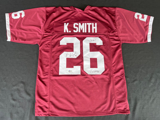 KEVIN SMITH TEXAS A&M AGGIES SIGNED JERSEY w/INSCs Dallas Cowboys 2XL BAS COA