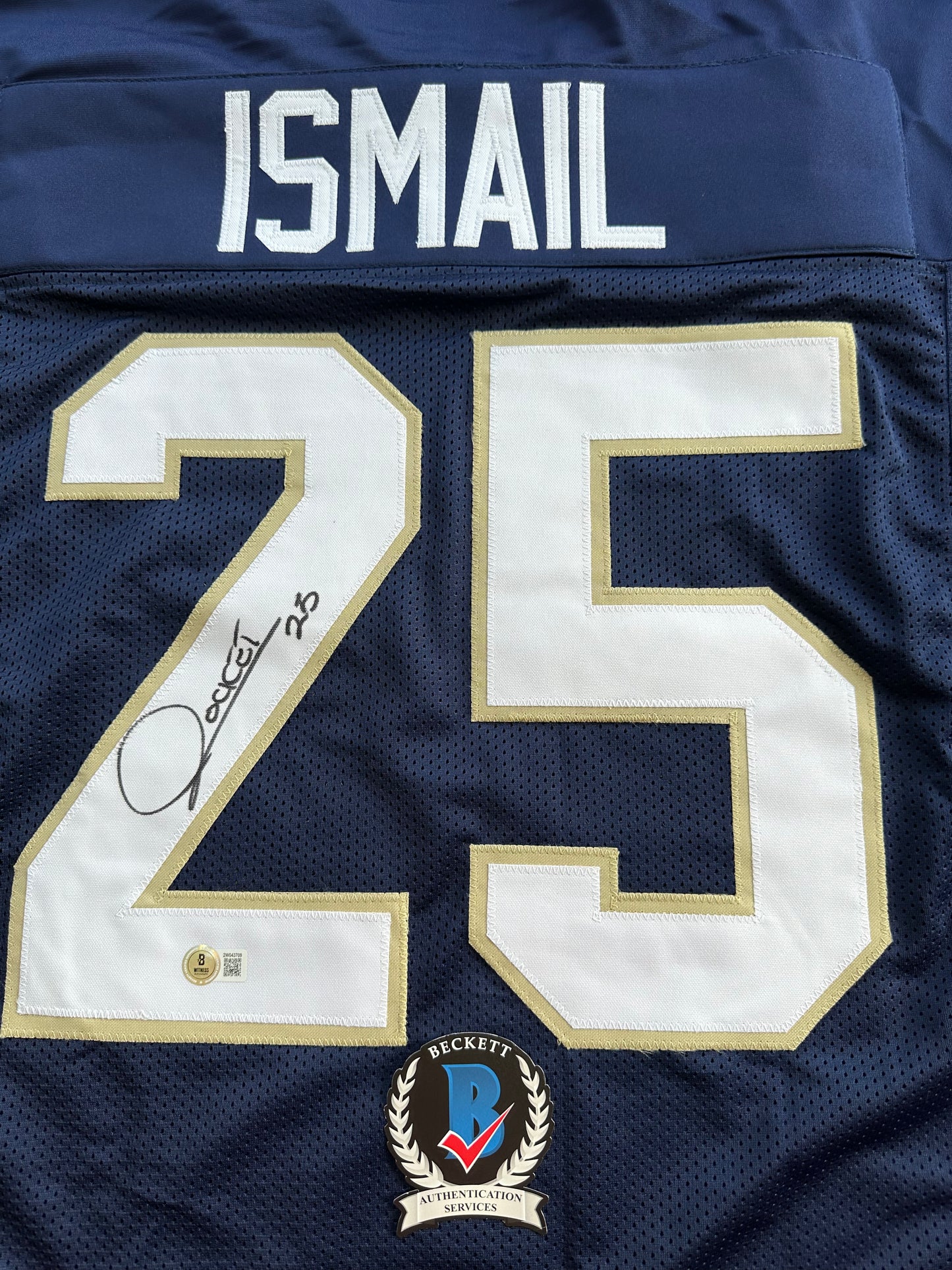 RAGHIB ROCKET ISMAIL NOTRE DAME SIGNED JERSEY Size XL COWBOYS BAS COA