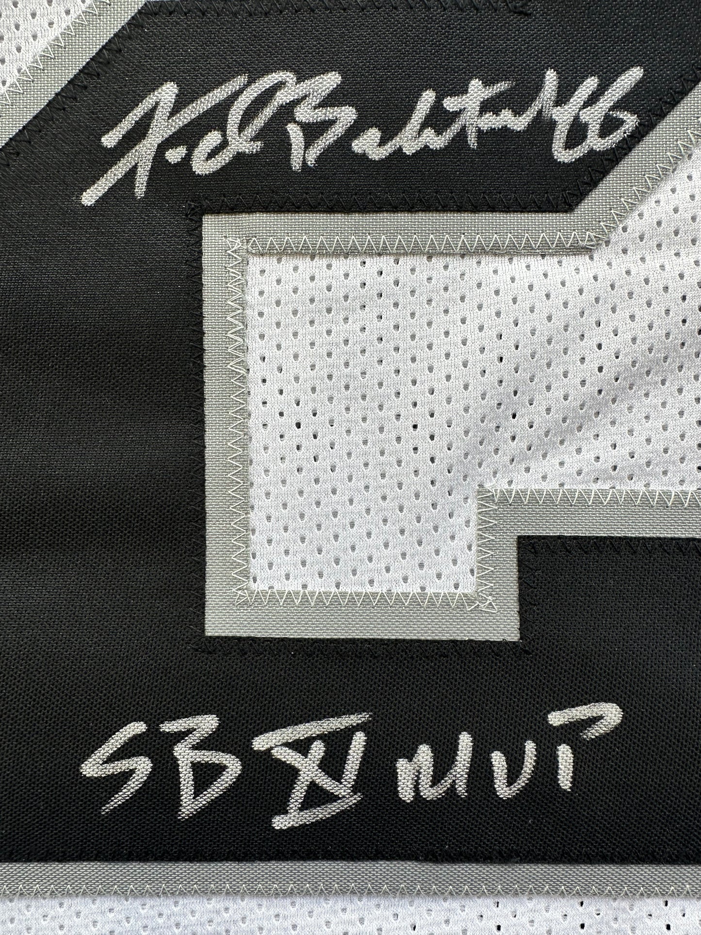 FRED BILETNIKOFF Oakland Raiders SIGNED FOOTBALL WHITE JERSEY XL w/SB XI MVP BAS