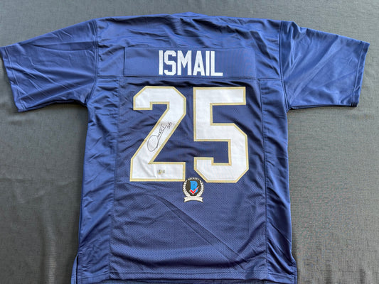 RAGHIB ROCKET ISMAIL NOTRE DAME SIGNED JERSEY Size XL COWBOYS BAS COA