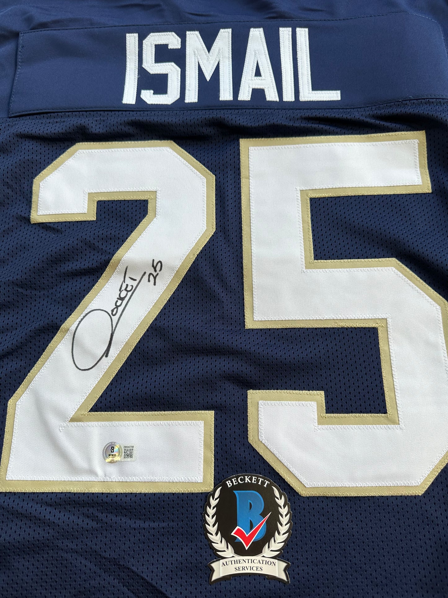 RAGHIB ROCKET ISMAIL NOTRE DAME SIGNED JERSEY Size XL COWBOYS BAS COA