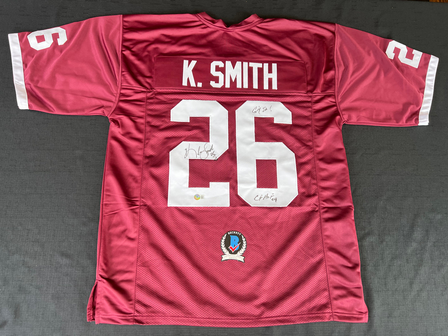 KEVIN SMITH TEXAS A&M AGGIES SIGNED JERSEY w/INSCs Dallas Cowboys 2XL BAS COA