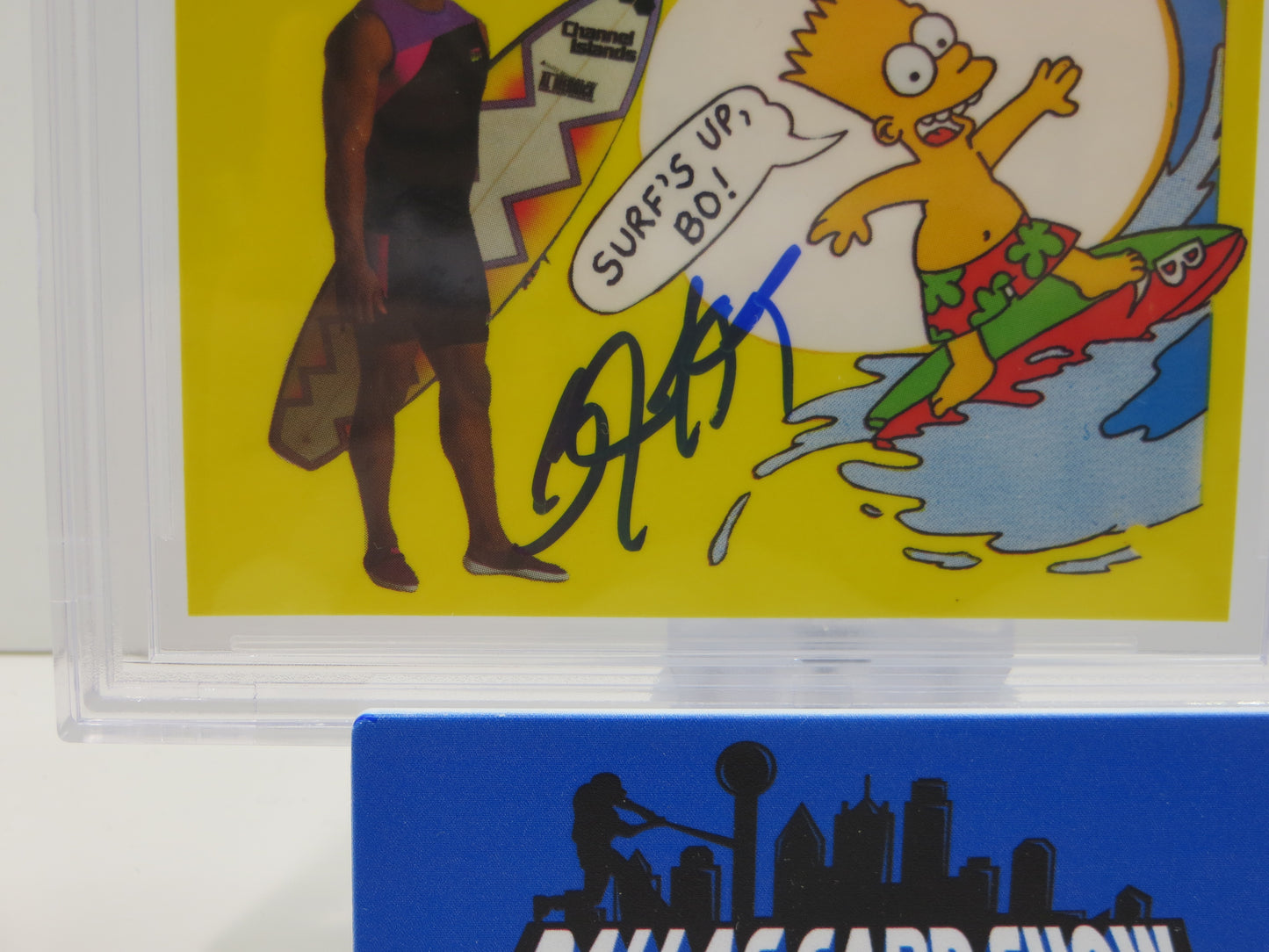 BO JACKSON SIGNED Bo and Bart Simpson Knows Surfing BGS BAS SLAB AUTO 10