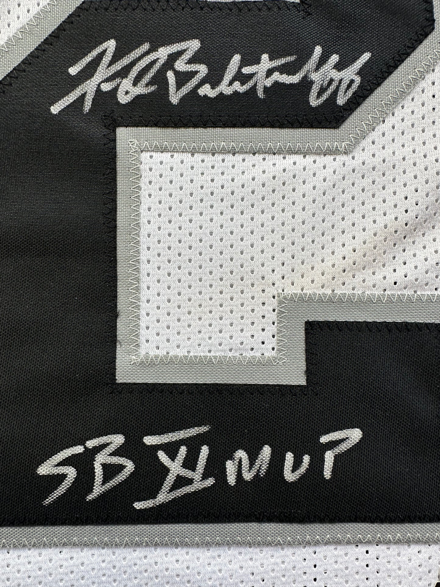 FRED BILETNIKOFF Oakland Raiders SIGNED FOOTBALL WHITE JERSEY XL w/SB XI MVP BAS