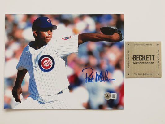 PAT PATRICK MAHOMES SR Chicago Cubs SIGNED 8x10 PHOTO BAS