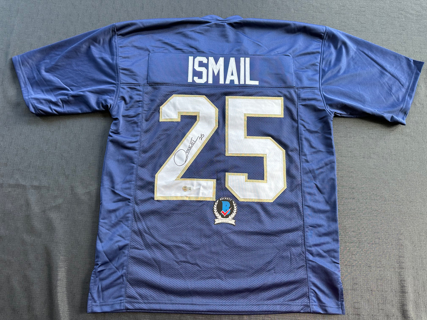 RAGHIB ROCKET ISMAIL NOTRE DAME SIGNED JERSEY Size XL COWBOYS BAS COA