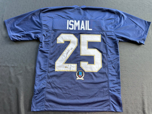 RAGHIB ROCKET ISMAIL NOTRE DAME SIGNED JERSEY Size XL COWBOYS BAS COA